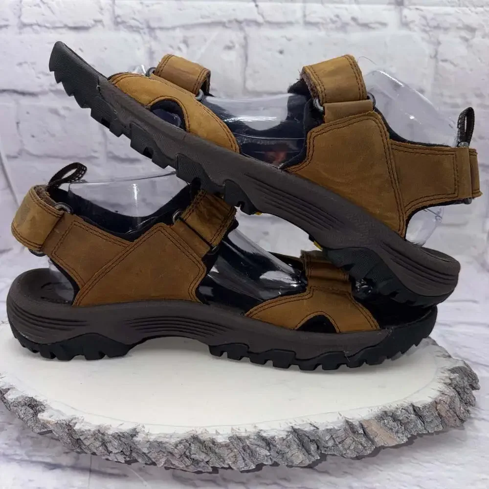 Keen Targhee III Sandals Mens 10 Brown Open Toe Trail Hiking Waterproof Leather